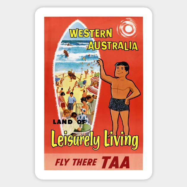 Vintage Travel Poster Western Australia Sticker by vintagetreasure